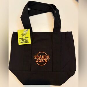 Trader Joe's Halloween Canvas Tote Bag - Black (Soon to be discontinued!)